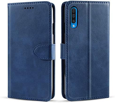 Galaxy A50 Case,Galaxy A50 Wallet Case,IAEIMXTE PU Leather Luxury Case,Classic Folio Case with Kickstand and 3 Card Slots Case, Magnetic Closure Case for Samsung Galaxy A50 (Blue)