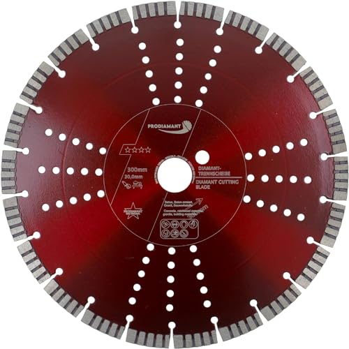 PRODIAMANT Turbo Diamant-Trennscheibe Beton 300mm x 30 mm Segmenthöhe 12mm