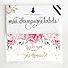 Wedding Party Mini Champagne Bottle Labels, Set of 10 Elegant Bride Proposal Stickers Asking Family, Best Friends Will You Be My Bridesmaid, Maid Matron of Honor? Gift Bag, Box, Mini Wine Bottle Label