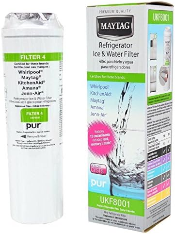 Genuine UKF8001 water filter fits - refrigerator water filter 4 EDR4RXD1 - Amana Jenn Air UKF8001axx - UKF8001p - fridge filter WRX735SDBM00 - Puriclean ii - refrigerator water filter