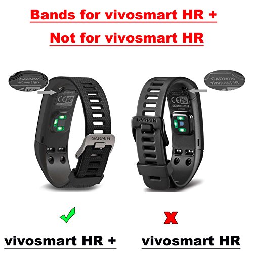 for Garmin Vivosmart HR+ Bands TenYun Replacement Silicone Man