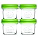 Nellam Baby Food Storage Containers – Leakproof, Airtight, Glass Jars for Freezing & Homemade Babyfood Prep - Reusable, BPA Free, 4 x 4oz Set, that is Microwave & Dishwasher Safe