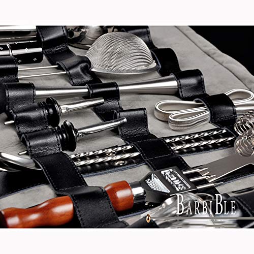 LPing Bartender Kit Einkaufstasche,tragbare große Bar-Sets Rolltasche,Werkzeugkoffer für die Cocktailherstellung zu… – Bild 4