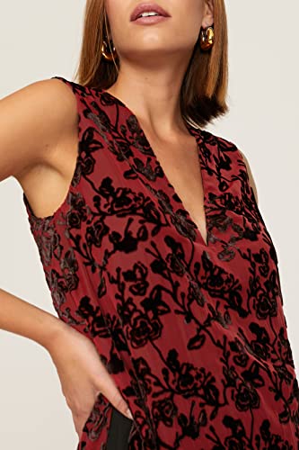 MARINA MOSCONE COLLECTIVE RTR DESIGN COLLECTIVE RED PRINTED TOP, RED, 6
