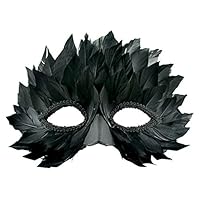 Touch of Nature 48150 Black Feathered Half Mask