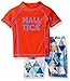 Nautica Boys' Two Piece Rashguard Set with Printed Bottoms
