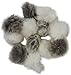 Real Rabbit Fur Pom Pom Ball Cat Toys 12-Pack