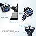 Criacr FM Transmitter Bluetooth, Wireless Radio Transmitter Car Adapter Kit, Universal USB Car Charger with Dual Charging Ports, Hands Free Calling for All Smartphones (Blue)