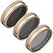 Neewer Multi-coated 3 Pieces Filter Kit for Autel X-Star, X-Star Premium Drones, Made of Ultra High Definition Glass and Aluminum Frame, Includes ND4/PL Filter, ND8/PL Filter, ND16/PL Filter (Gold)
