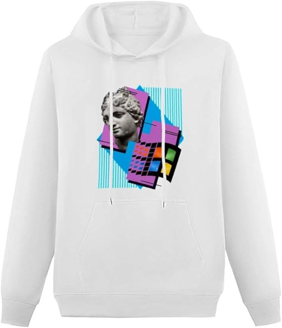 Amazon 蒸気波 ミュージック Vaporwave メンズ パーカー フード付 スウェット 長袖トップス 3dプリント 創意設計 街頭ヒップホップ 男女兼用 春 秋 冬 服 ファッション小物 通販