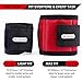 Magnetic Wristband, Dr.meter 2 Sizes of 10.6 & 18.9 Inches Length Red Color Magnetic Wrist Bands Tool Belt with Super Strong 15 Magnets, 2.2lb Capacity for Holding Screws Bolts Nails and Drill Bits