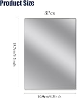Abeillo 8Pcs 4.5"x6" Self Adhesive HD Acrylic Mirror Sheets Flexible Stickers view 4