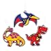 Baker Ross AR391 Dinosaur Suncatchers - Pack of 8, Suncatcher Stained Glass Craft Kits for Kids to Make and Display
