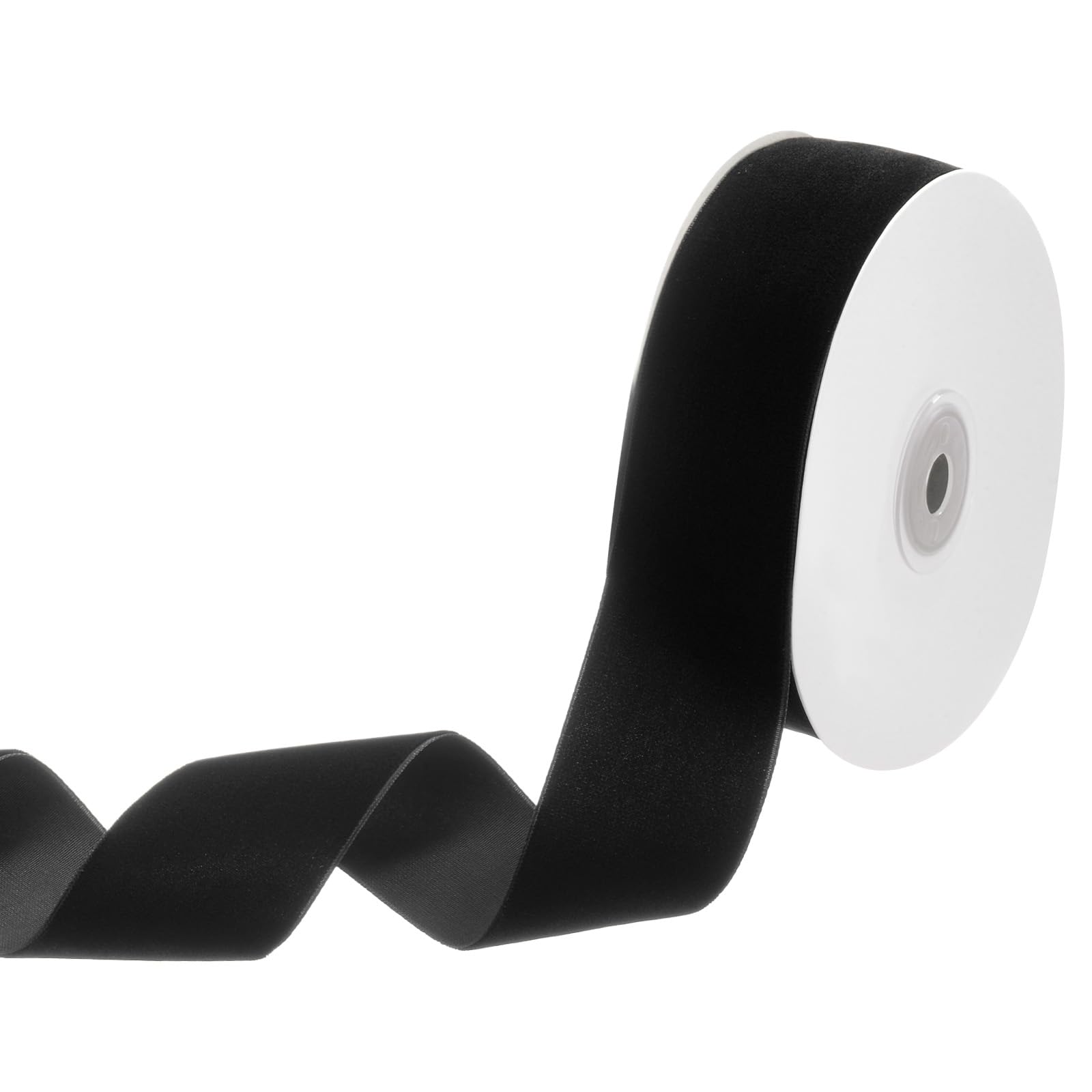 M METERXITY Black Velvet Ribbon, 10 Yards 1-1/2" Wide Nylon Single Face Thin Velvet Ribbon for Gift Wrapping Wedding Bouquet Hair Bows Wreath Decoration DIY Crafts Fabric Ribbons