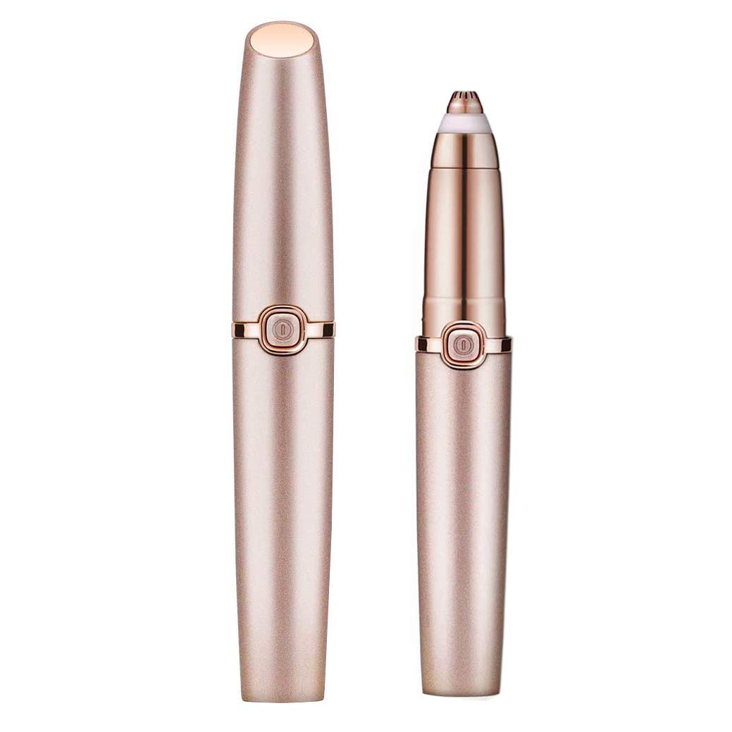 XLKJ Rechargeable Eyebrow Hair Remover,Eyebrow Trimmer Electric Eyebrow Shaver,Painless Eyebrow Trimmer with LED Light for Women