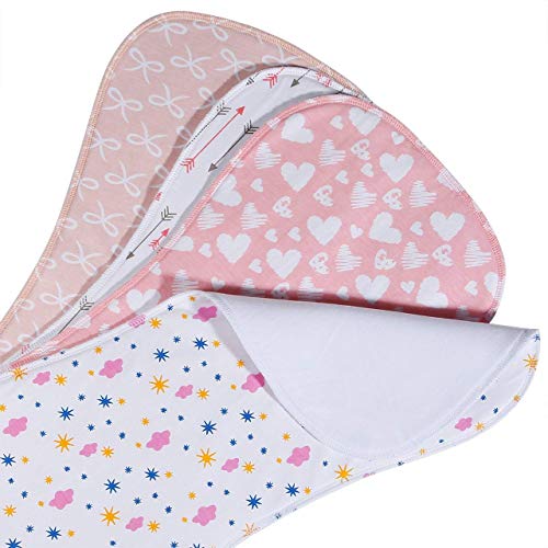 Yoofoss Baby Burp Cloths 3 Layer Burp Bibs Curved Soft And Absorbent