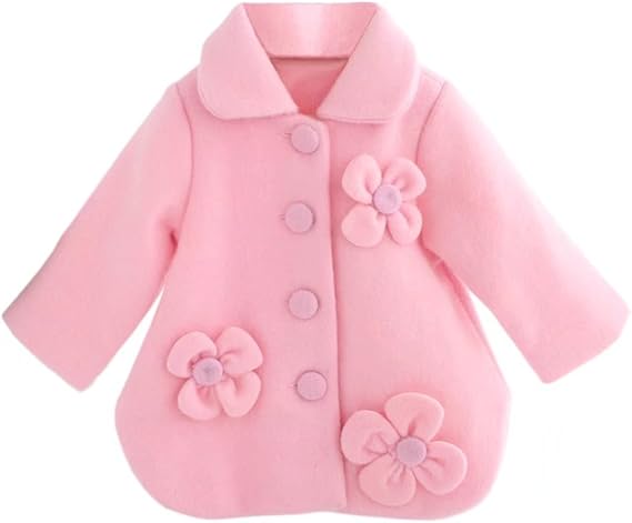 Amazon Co Jp ベビー服 女の子 70 80 90 100 Cm 秋 冬 長袖 コート ピンク 花 おしゃれ シンプル 結婚式 パーティー お出かけ 普段着 並行輸入品 服 ファッション小物