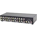 Panlong 8-Way AV Switch RCA Switcher 8 in 1 Out Composite Video L/R Audio Selector Box for DVD STB Game Consoles
