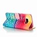 JanCalm S8 Plus Wallet Case,S8 Plus Case,[Wrist Strap] [Kickstand] Pattern Premium PU Leather Wallet [Card/Cash Slots] Flip Cover + Stylus (Never Stop)