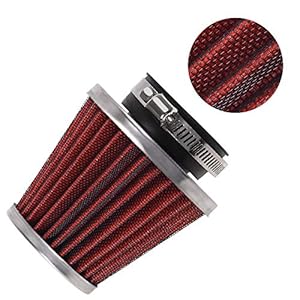 Evermotor Luchtfilter, universeel dubbellaags luchtfilter voor motorfiets, scooter, quad en bromfiets