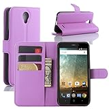 ZTE Prestige Case, Fettion Premium PU Leather Wallet Phone Cases Flip Cover with Stand Card Holder for ZTE Prestige N9132 (Boost Mobile) Smartphone (Purple)