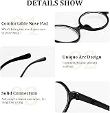 Aomig Wizard Round Glasses Black Frame with Clear Lenses Retro Costume Accessory view 3