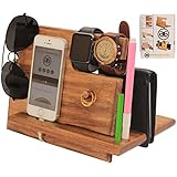 abhandicrafts Deal of The Day - Universal Wooden Docking Station, Smartphones Docking Station for Men, Women, Dad, Wife, Husband, Anniversary Presents for Him/Her