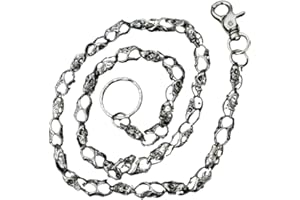 PINKPIN Long Heavy Duty Skull Trousers Chain Hip-Hop Punk Fashion Ghost Head Wallet Chains for Men Pants Chain Jean Chains Goth Accessories