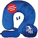 Premium Travel Neck Pillow (Blue) Ideal for Women, Children, Super Soft Memory Foam with Washable Cover