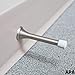 Ilyapa Spring Door Stops - 10 Pack 3 ¼ Inch Heavy Duty Door Stop - Traditional Spring Door Stop - Satin Nickel w/Rubber Bumper