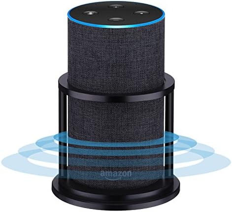 Speaker Stands for Alexa Echo 2nd Generation, Aluminum, Black | Enhanced Strength and Stability to Protect Alexa Echo Speaker | Keep Original Sound | Sleek Smart Home Décor