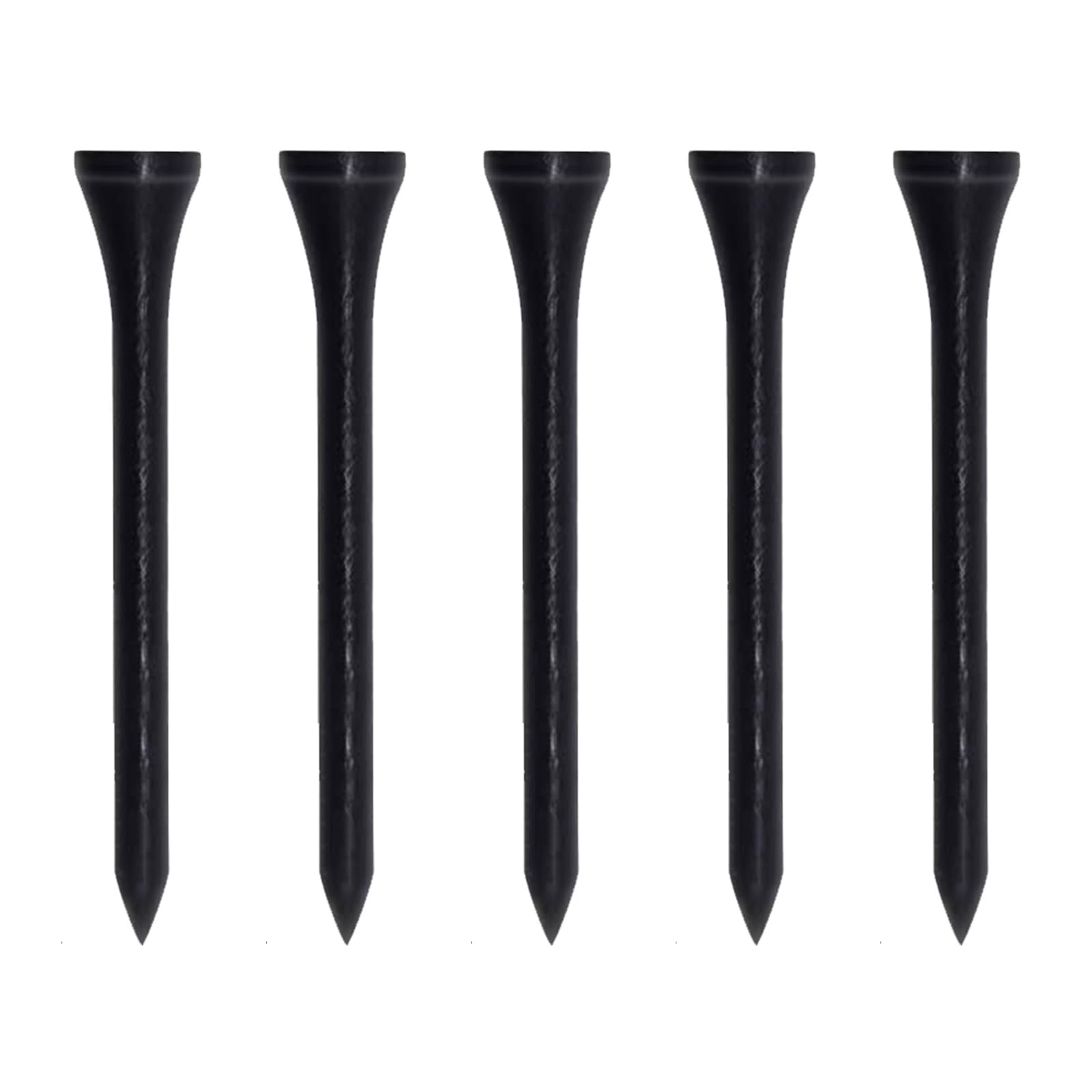 Zivisk Wooden Golf Tees 2-3/4 inch 100 Count, Long Golf Wood Tees(Black,70mm)