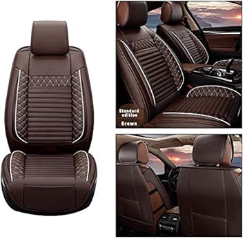 Amazon Com Maite Front Car Seat Covers For Ford Fusion Energi Pu Leather 2pcs Car Seat Cushion Compatible With Airbag Coffee Color Automotive
