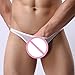 ManxiVoo Mens Sexy Perspective Underwear Shorts Underpants Pouch Soft Briefs Panties (L, White)