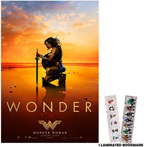 Wonder Woman (2017) - Kneel -13 in x 19 in Movie Poster Flyer BORDERLESS + Free Bookmark