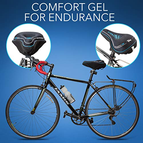 image for Plush Rides Bicycle Gel Seat Cushion Cover, Extra Soft Dismounting Sil