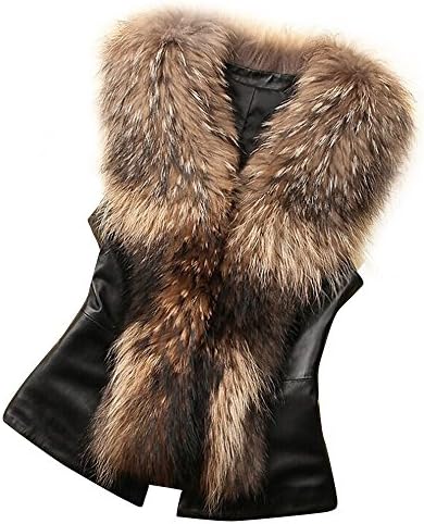 Ratoop Women's Vest Jacket Sleeveless Winter Warm Waistcoat Gilet Bow Casual Furry Overcoat Outwear Coat