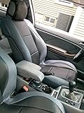 For Pickup Trucks Select Model & Colors Mix Like Carbon Fiber (Middle) & Synthetic (Sides) Two Front Car Seat Covers (VW Amarok First generation (2010-.........), BLACK with GRAY SIDES)