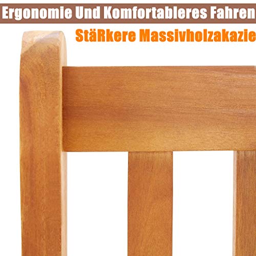 XJZHOUTING DOONHEXS Haltbarer Hollywoodschaukel, Stärker Schaukel Schaukelbank, Gartenbank, Gartenschaukel Holz Mit 2… – Bild 6
