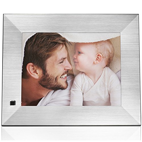 NIX Lux Digital Photo Frame 8 inch X08F, Metal. Electronic Photo Frame USB SD/SDHC. Digital Picture Frame with Motion Sensor. Control Remote and 8GB USB Stick Included - NIX