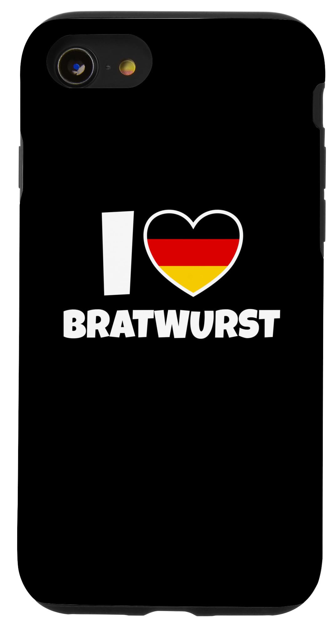 iPhone SE (2020) / 7 / 8 I Love Bratwurst with German Flag and Heart Case