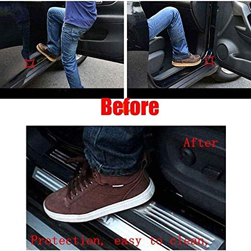 4 Stuks Auto Roestvrij van Instaplijsten Strips voor Citroen C5 Aircross C3 2017-2019, Auto Kick Platen - Afbeelding 4