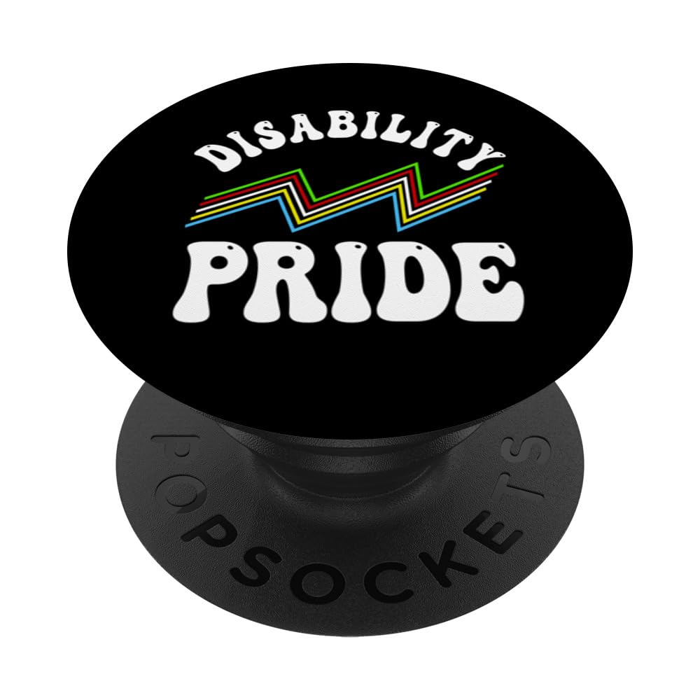 Disability Pride Flag Disabled Community Apparel PopSockets Swappable PopGrip