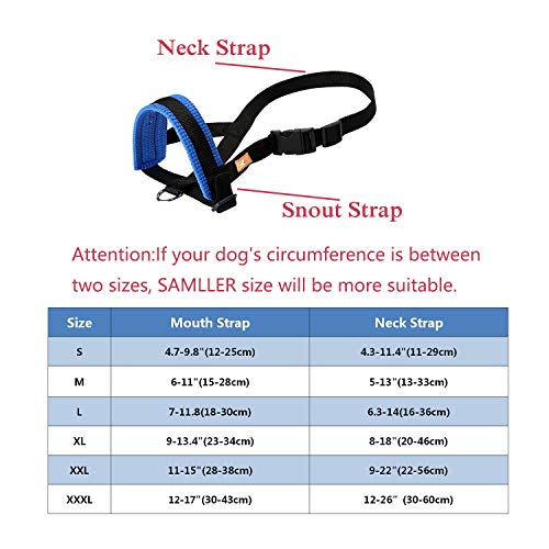 wintchuk Basic Dog Muzzle Prevent from Taking Off by Dogs for Small,Medium and Large Breed,Stop Puppy Biting and Chewing (XL,Black)