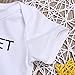 Mini honey 2Pcs Infant Twins Baby Boys Girls Short Sleeve Letter Print Romper Bodysuit Summer Outfit Clothes White