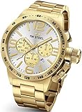 Tw Steel Cb84 Mens Stainless Steel Case Canteen Bracelet Silver Dial Gold Watch