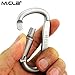 Locking Carabiner Clip 10 PCS Super Lightweight Aluminum D-Ring Keychain Locking for Outdoor Clipping, Camping, Hiking, Fishing