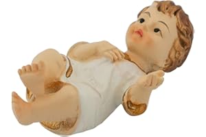 VILLAGE GIFT IMPORTERS Baby Jesus Figurine | Beautiful Detailed Christ Child | Christmas Nativity Manger Scene Piece | Great Gift for Advent of Christmas | Christian Home Décor (2" Baby Jesus)