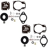 labwork 2 Pack Carburetor Repair Kit with Float Replacement for 396701 | Replacement for Johnson Evinrude 18 20 25 28 30 35 40 45 48 50 55 60 65 70 75hp