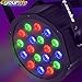 Eyourlife 8PCS 18 X 3W LED Stage Light DJ Par Lights 54W RGB Par 64 DMX512 Uplighting for Dj Stage Lighting Show Disco Party Light